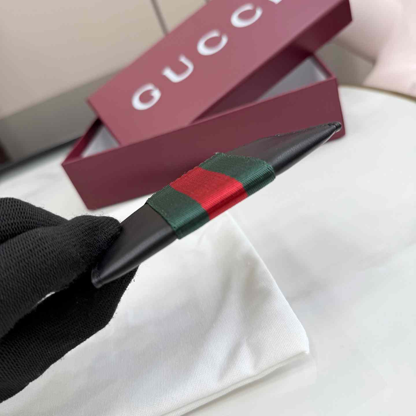 Gucci Web Trademark Card Case - DopestKickz