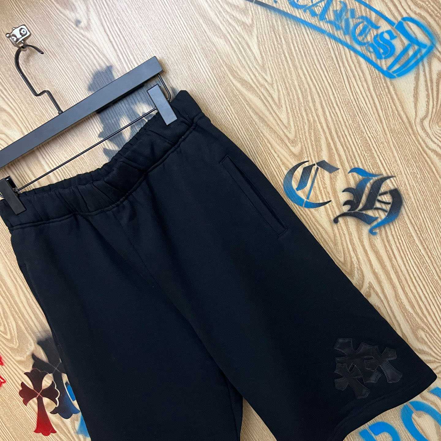 Chrome Hearts Cross Patch Sweatshorts - DopestKickz