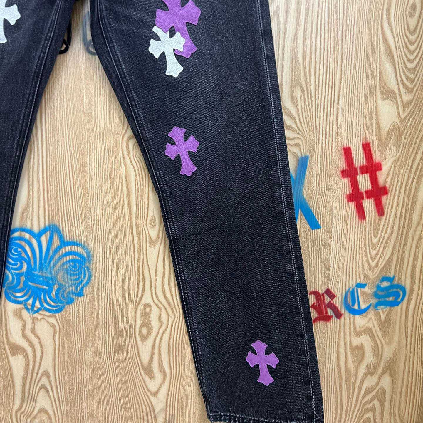 Chrome Hearts Levi’s Cross Patch Jeans - DopestKickz