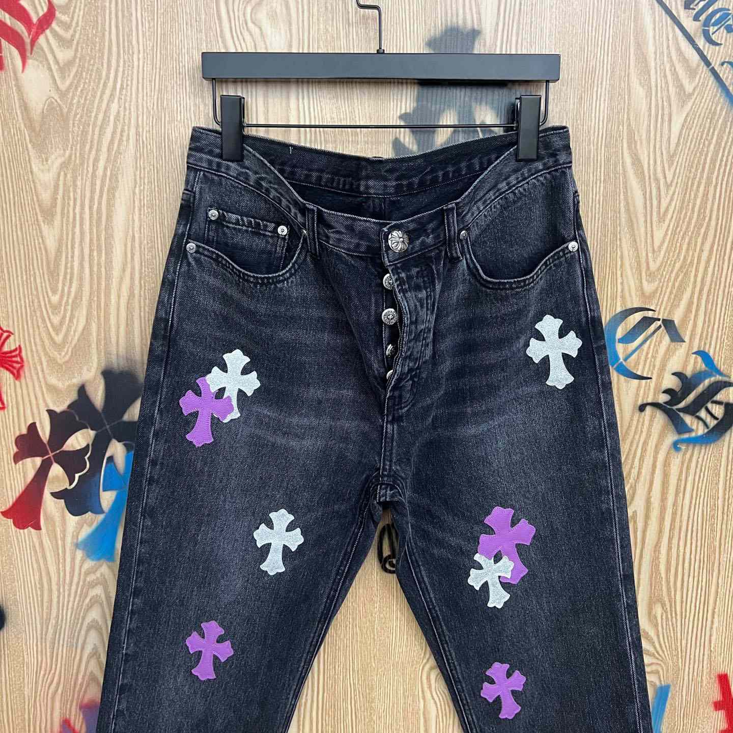 Chrome Hearts Levi’s Cross Patch Jeans - DopestKickz