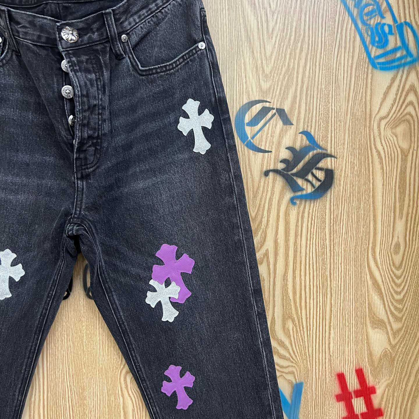 Chrome Hearts Levi’s Cross Patch Jeans - DopestKickz