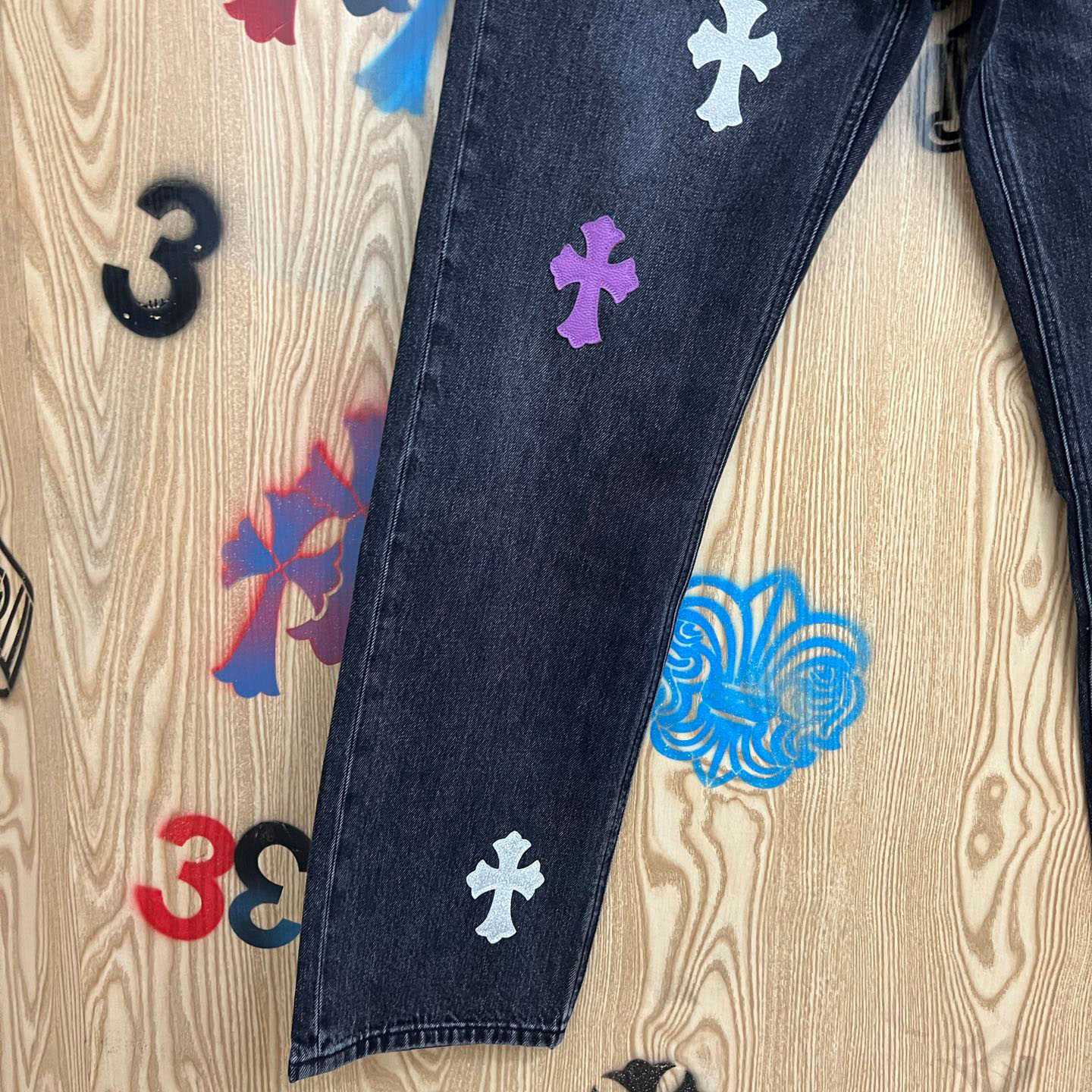 Chrome Hearts Levi’s Cross Patch Jeans - DopestKickz