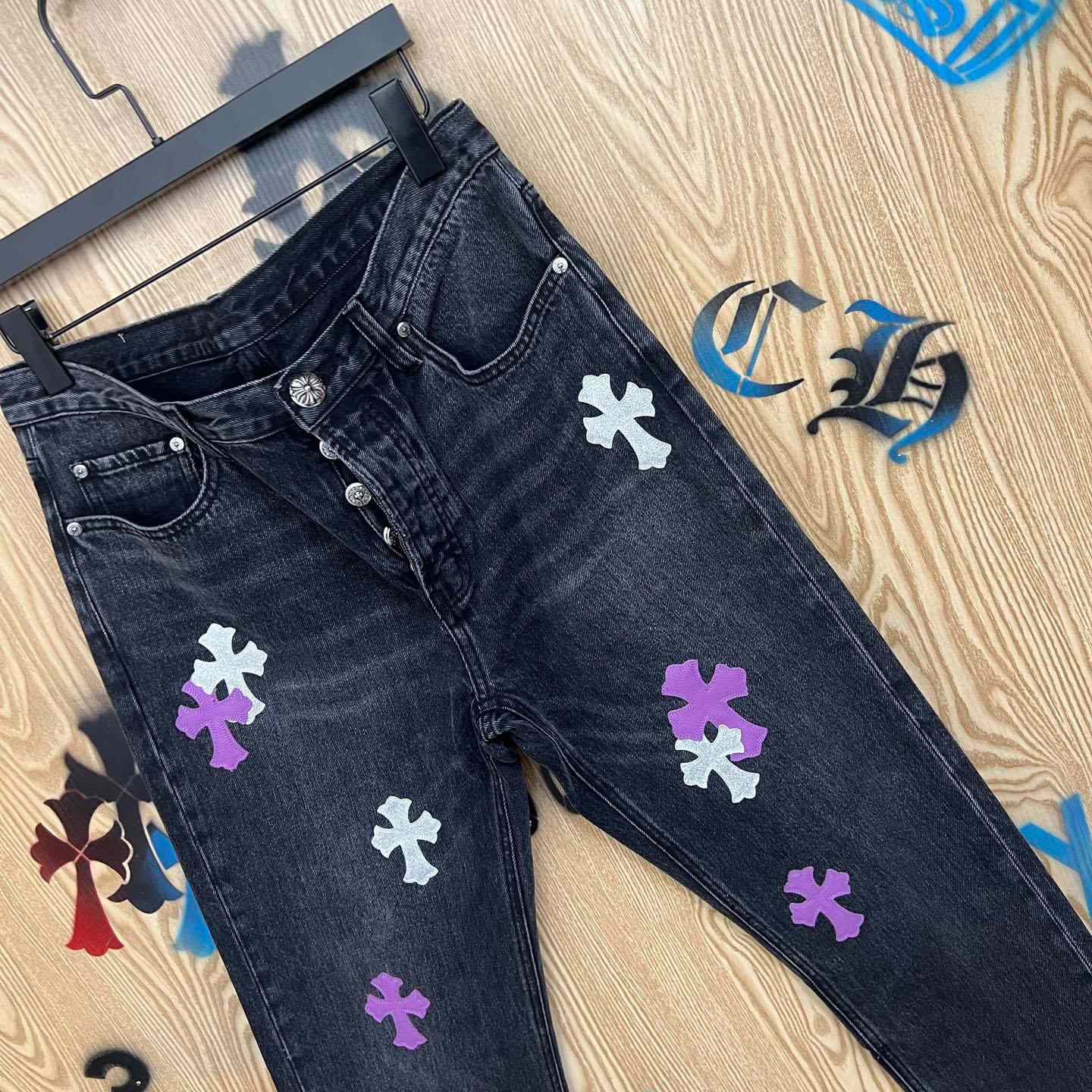 Chrome Hearts Levi’s Cross Patch Jeans - DopestKickz