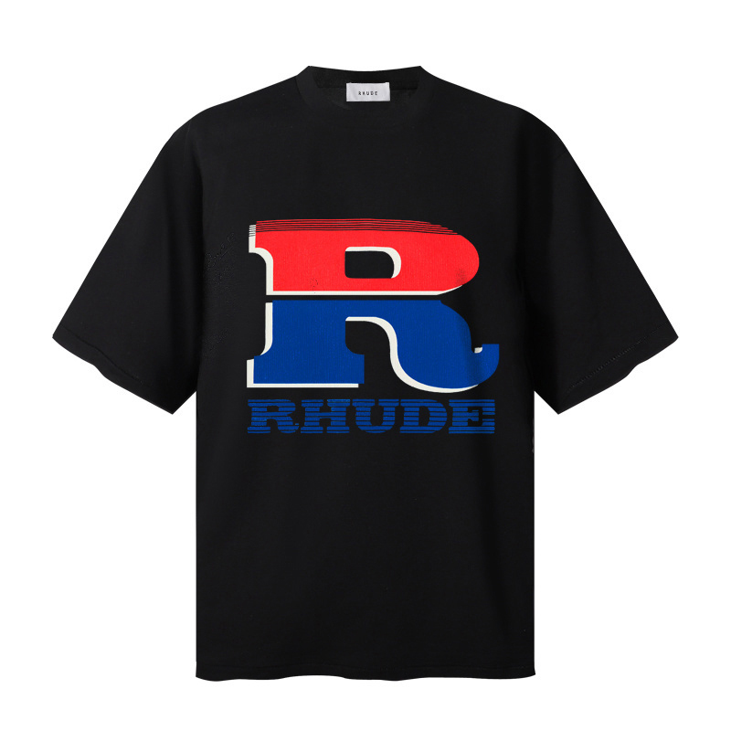 Rhude Split Petrol Logo T-shirt - DopestKickz