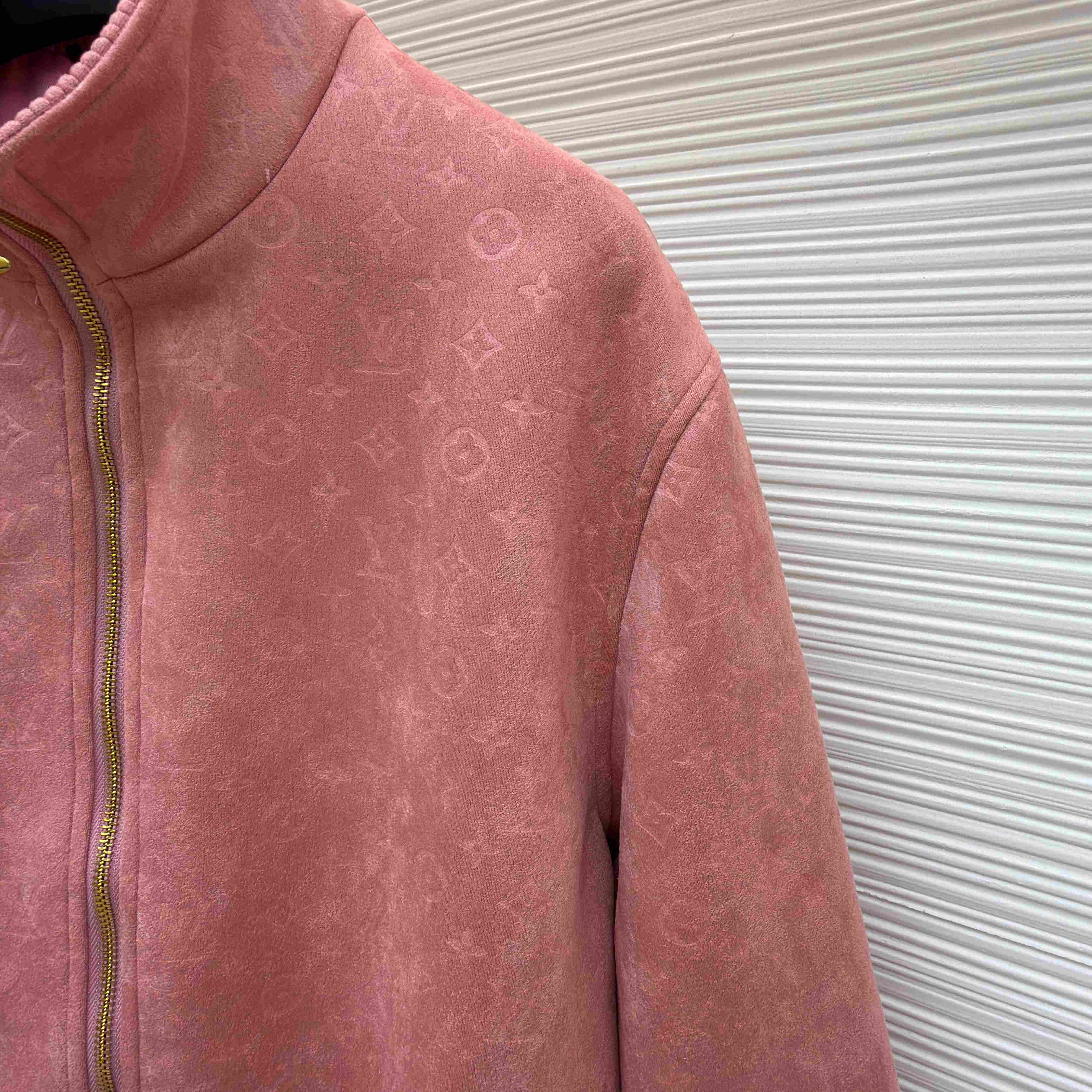 Louis Vuitton Monogram Debossed Leather Tracksuit Jacket 1AHBTN - DopestKickz