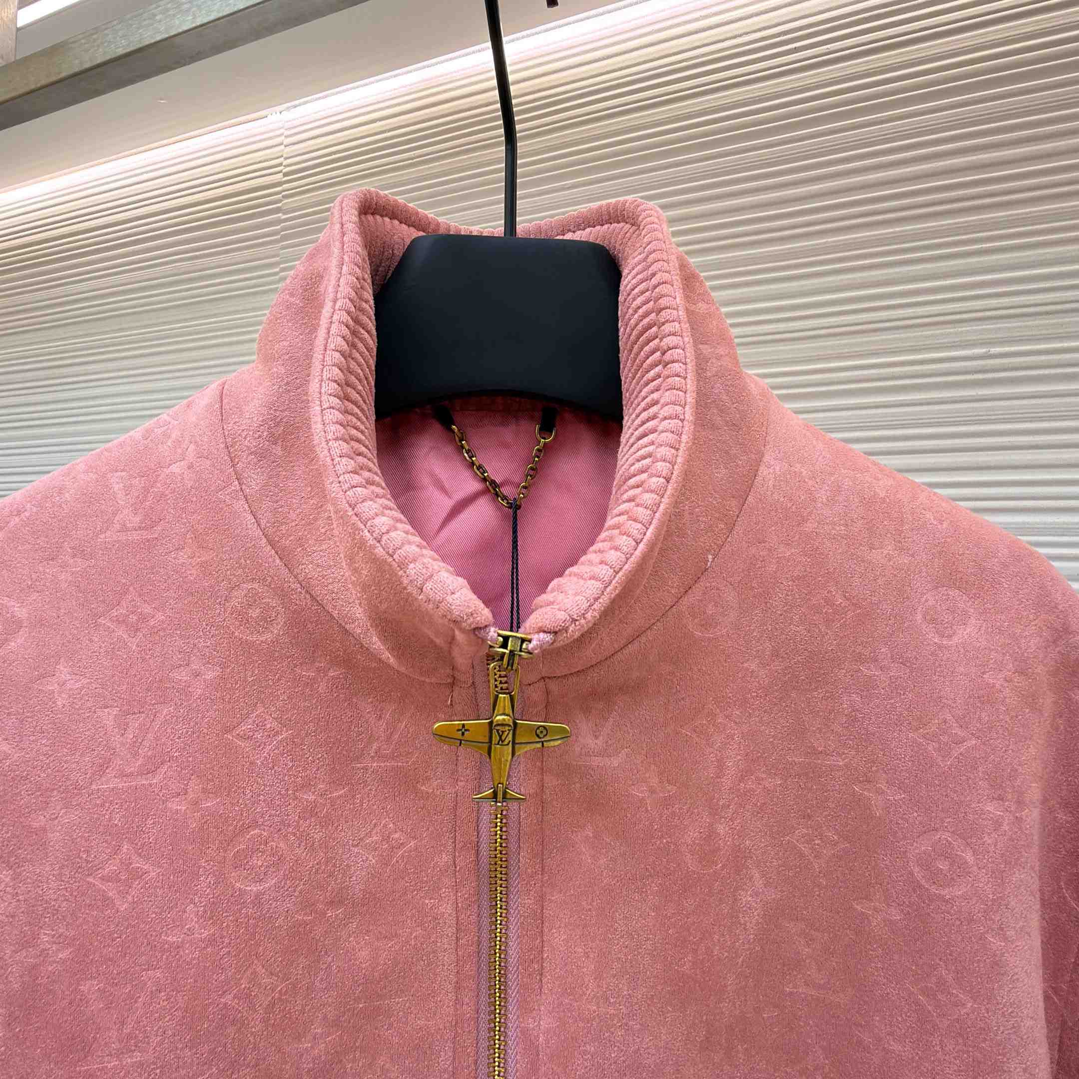 Louis Vuitton Monogram Debossed Leather Tracksuit Jacket 1AHBTN - DopestKickz