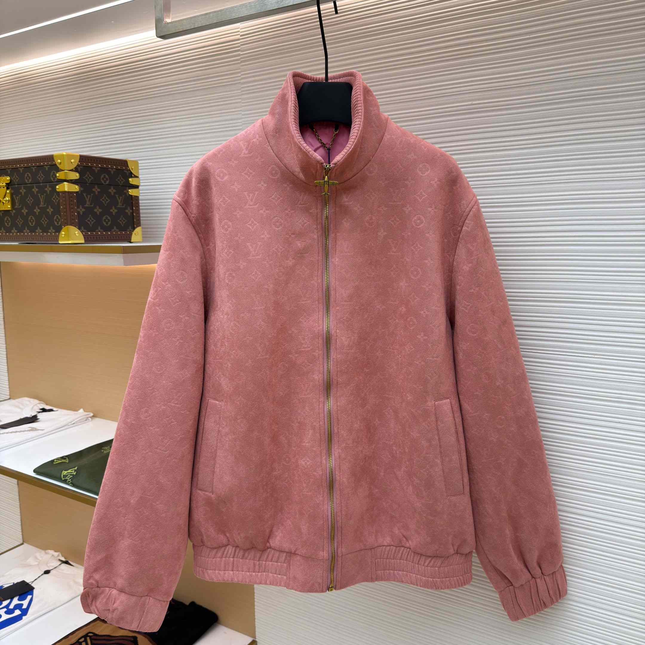 Louis Vuitton Monogram Debossed Leather Tracksuit Jacket 1AHBTN - DopestKickz