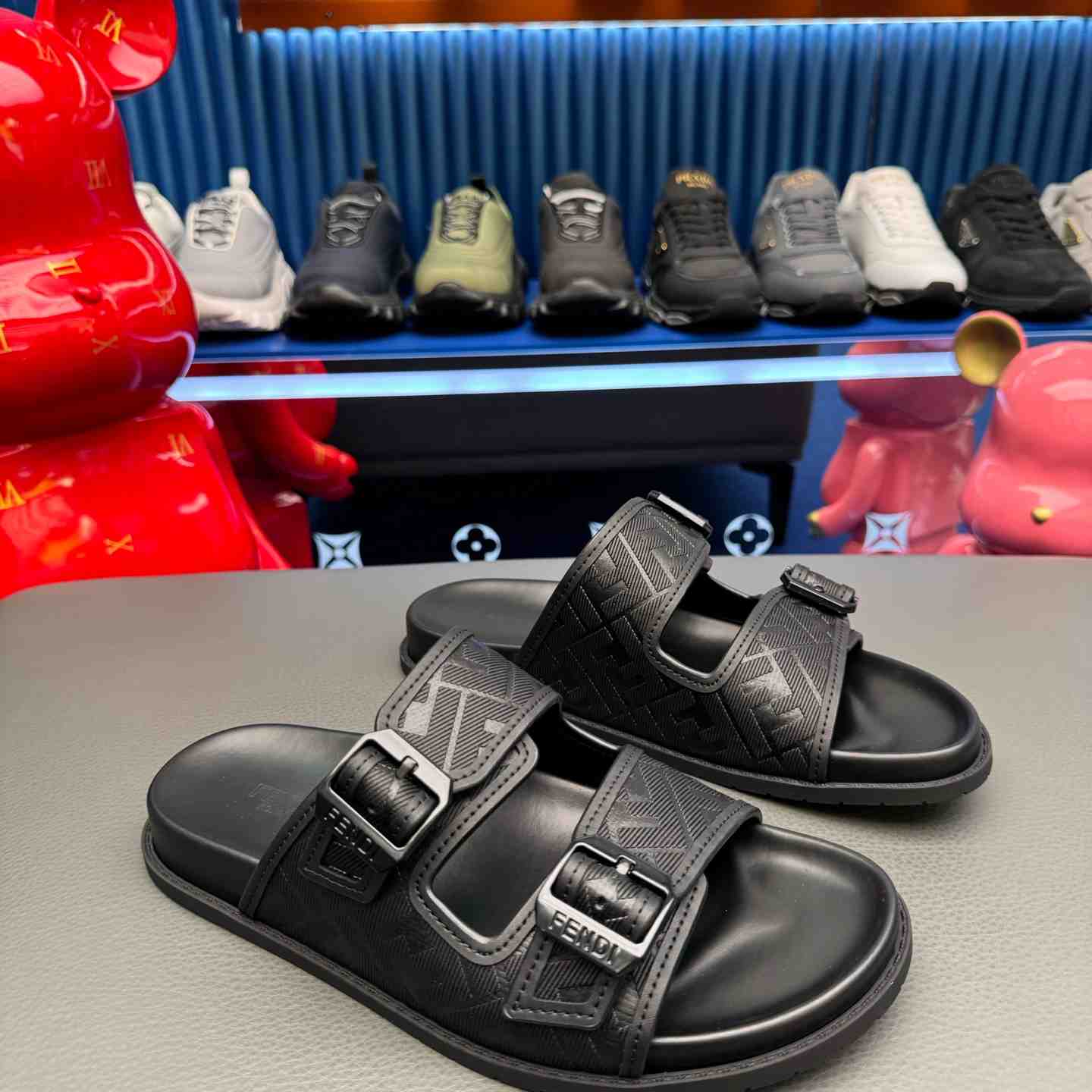 Fendi Feel Logo Sandals - DopestKickz