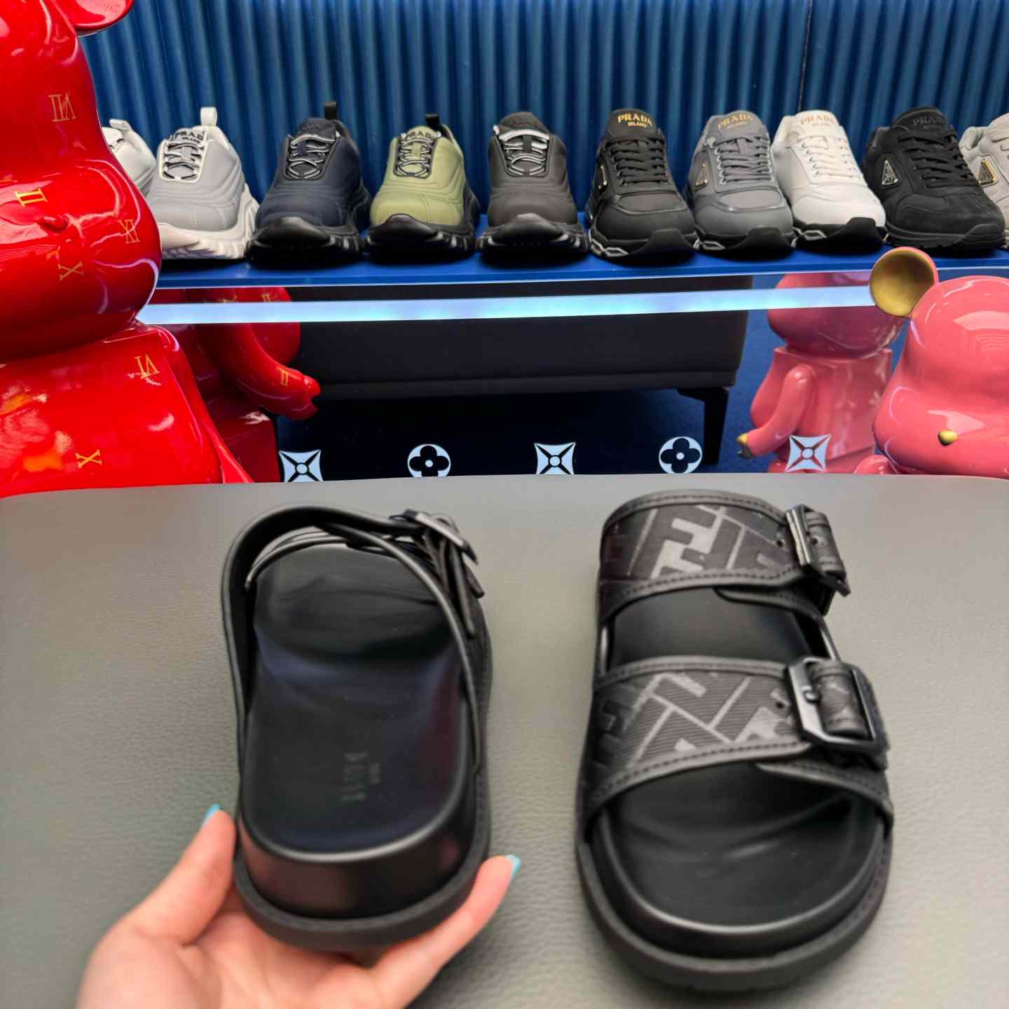 Fendi Feel Logo Sandals - DopestKickz