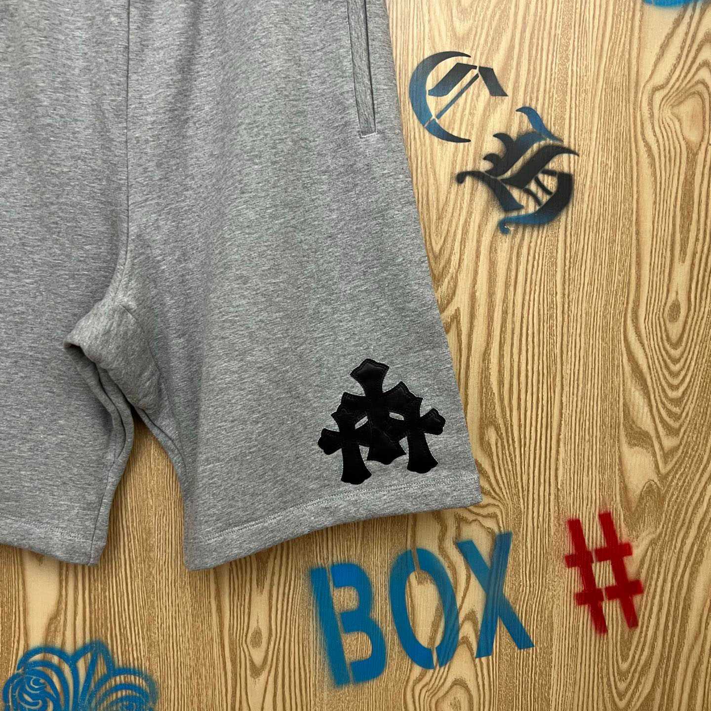 Chrome Hearts Cross Patch Sweatshorts - DopestKickz