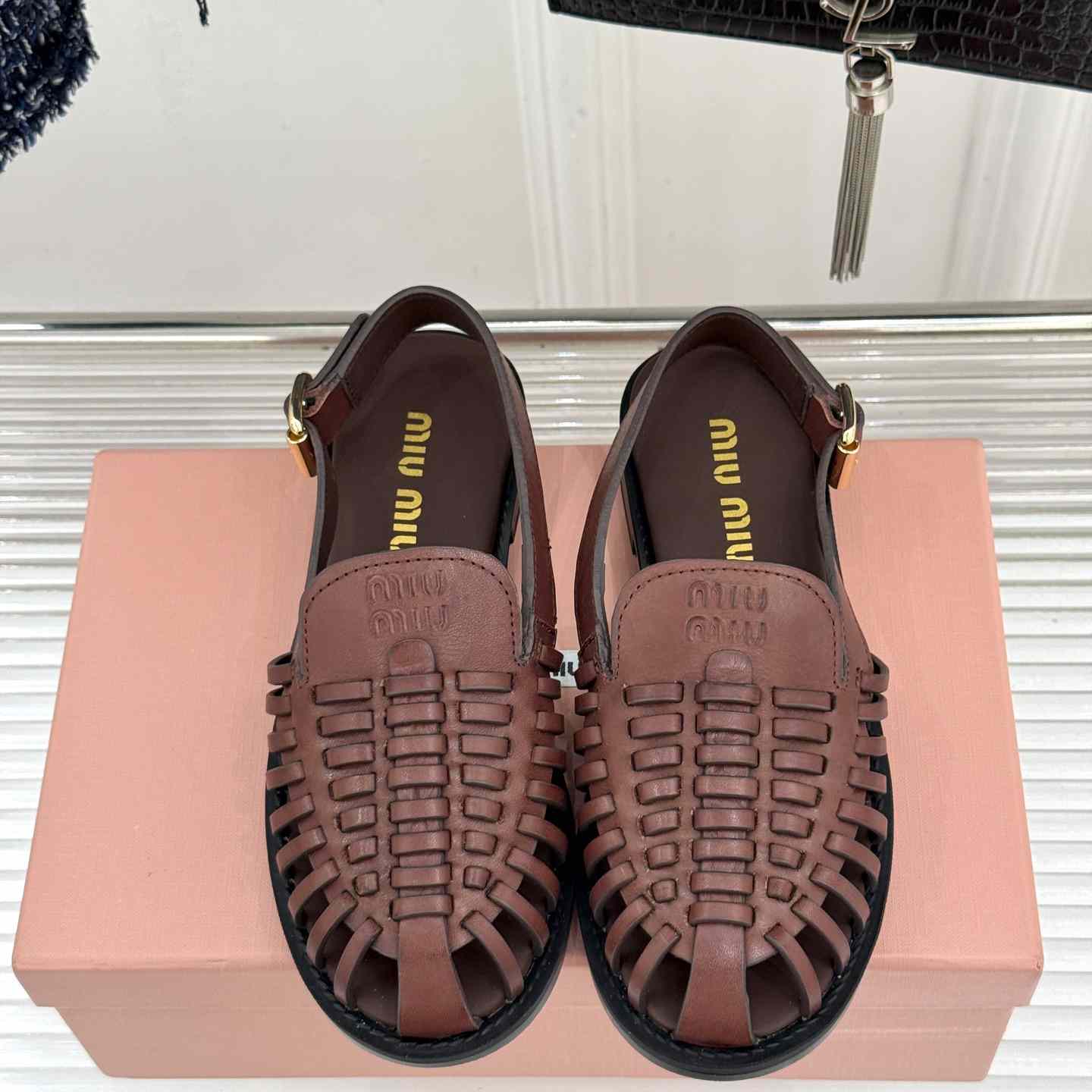 Miu Miu Leather Slingback Loafers - DopestKickz