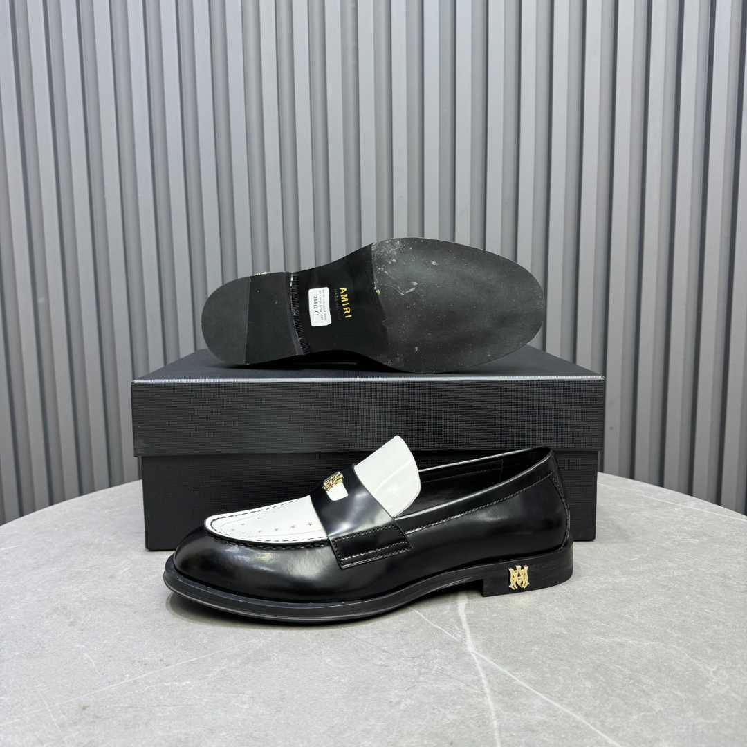 Amiri Leather Spectator Loafer - DopestKickz