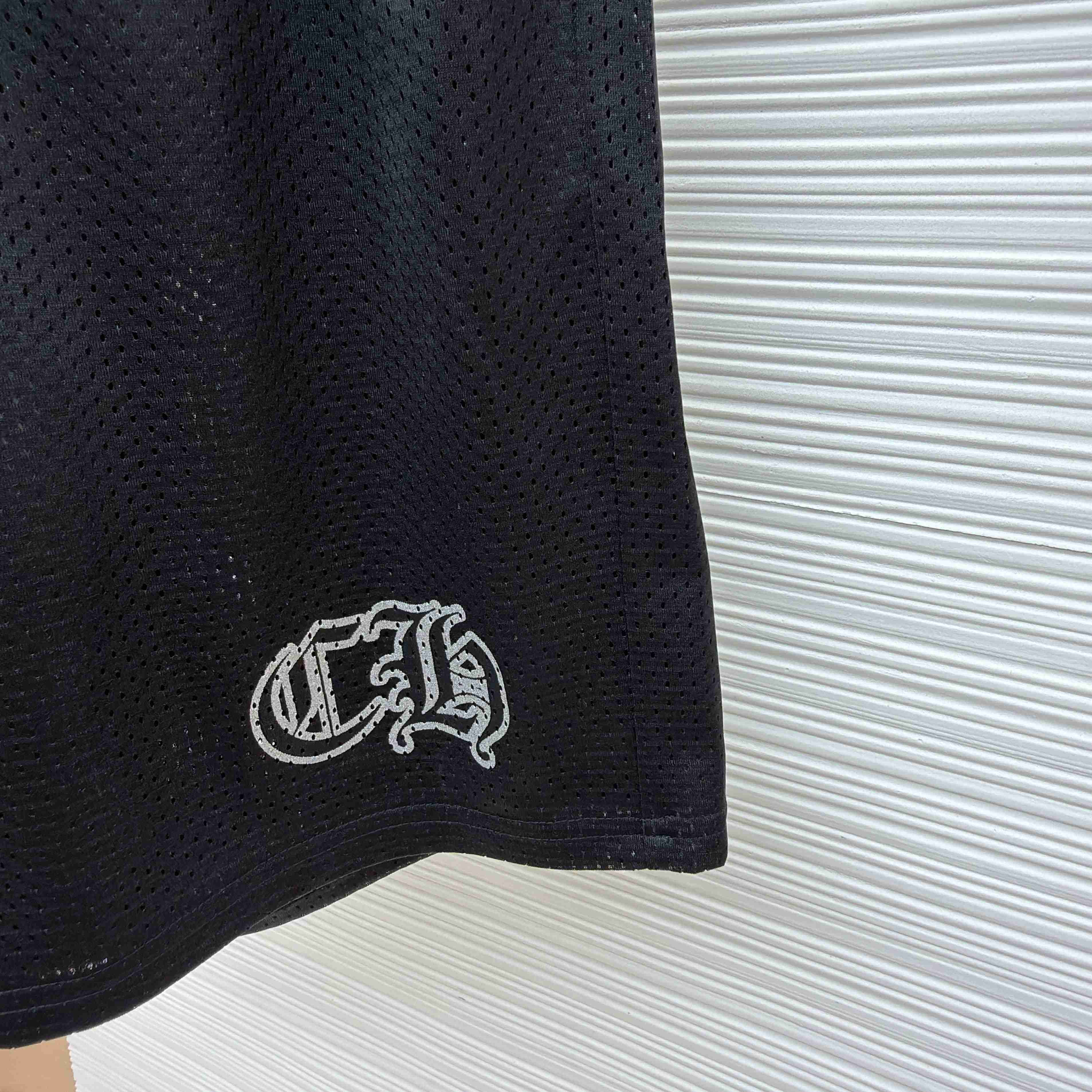 Chrome Hearts Mesh Varsity Shorts 'Black' - DopestKickz