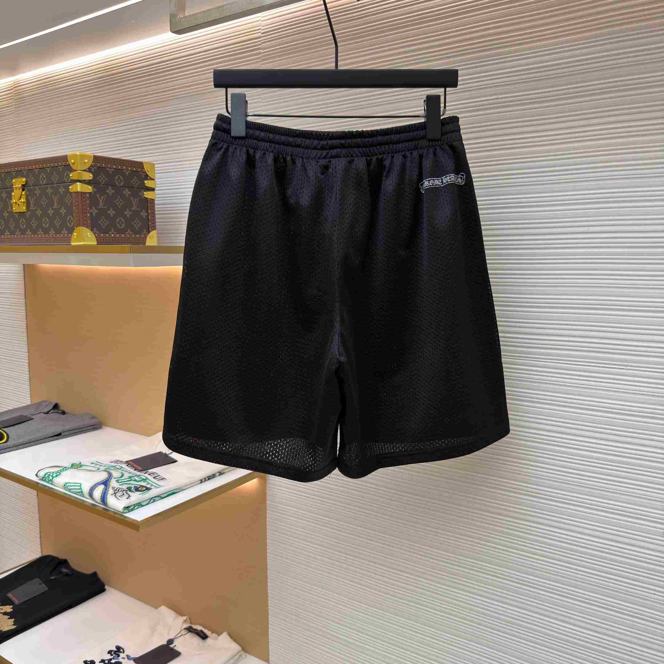 Chrome Hearts Mesh Varsity Shorts 'Black' - DopestKickz