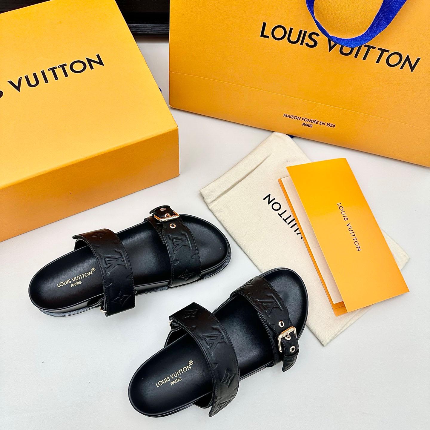 Louis Vuitton Bom Dia Flat Comfort Mule 1ABVNF - DopestKickz