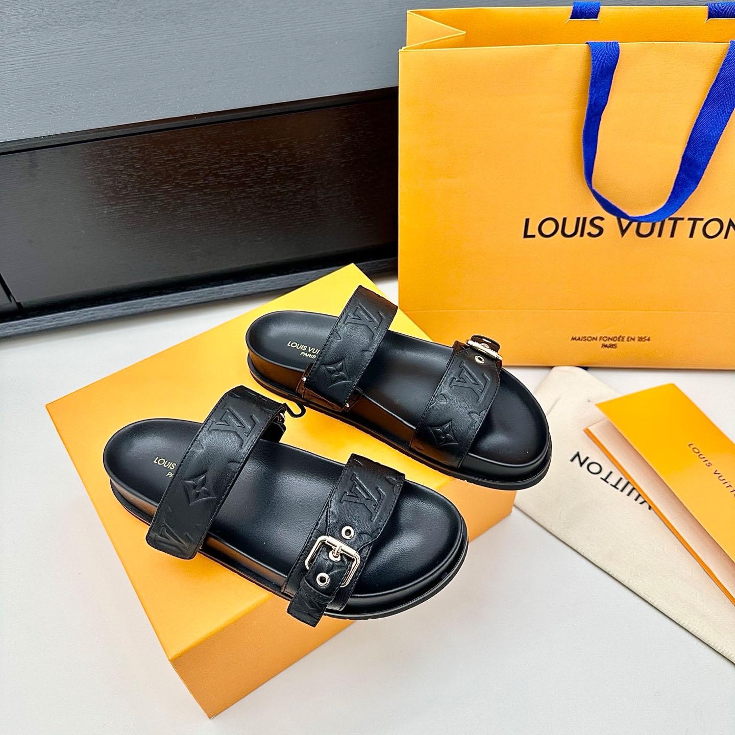 Louis Vuitton Bom Dia Flat Comfort Mule 1ABVNF - DopestKickz