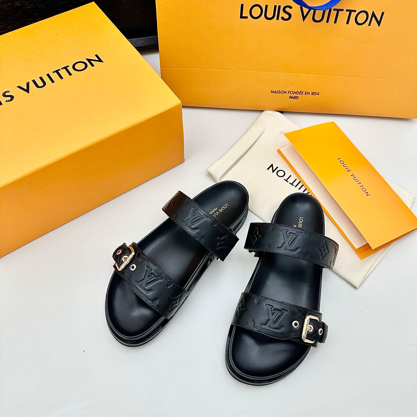 Louis Vuitton Bom Dia Flat Comfort Mule 1ABVNF - DopestKickz