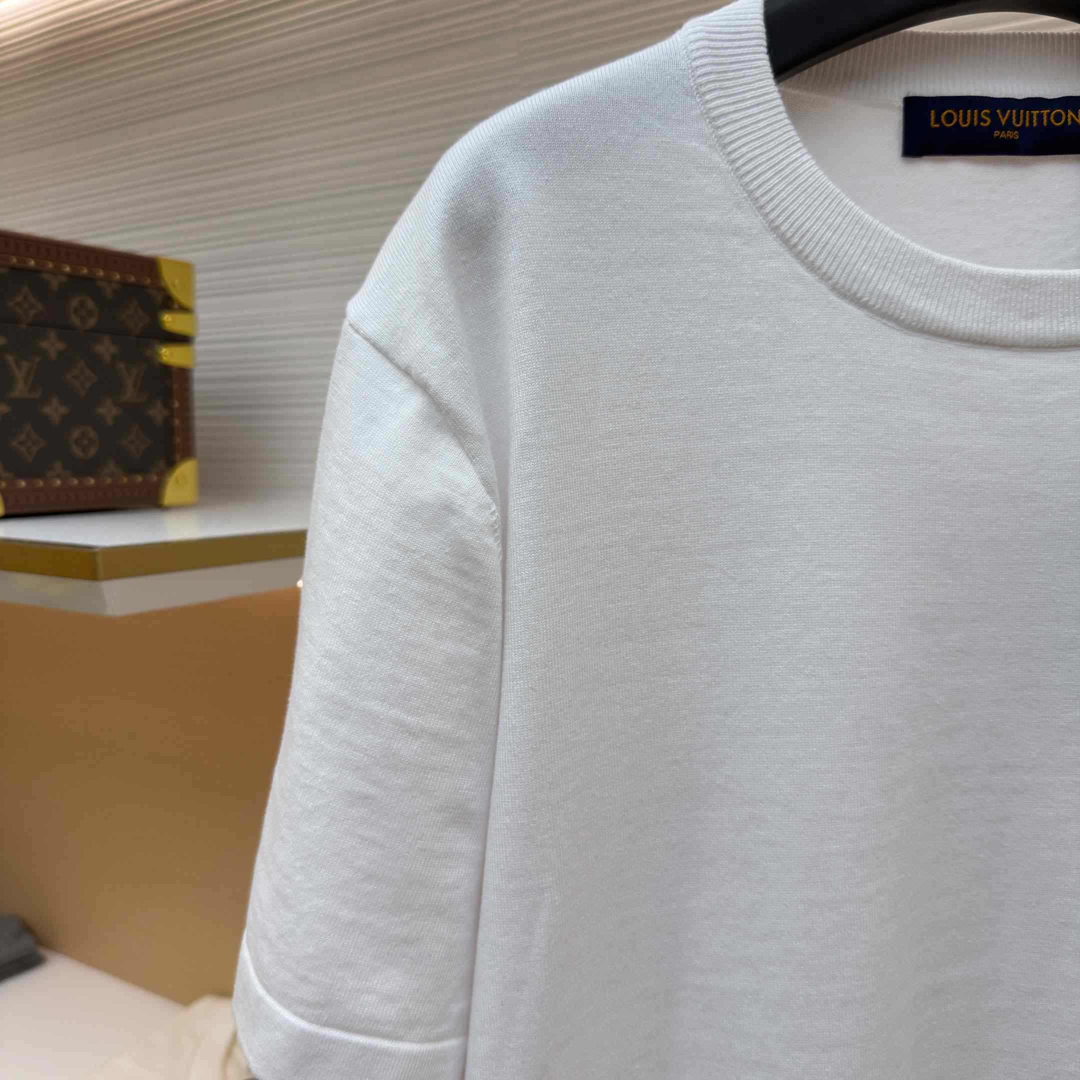 Louis Vuitton Short-Sleeved Crewneck With Signature 1AK70O - DopestKickz