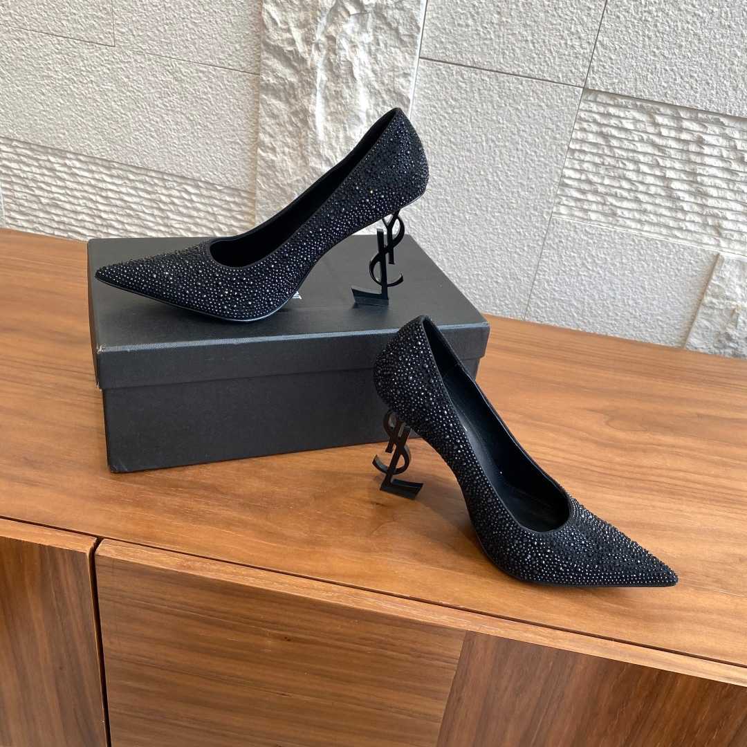 Saint Laurent Opyum Glitter Pumps - DopestKickz