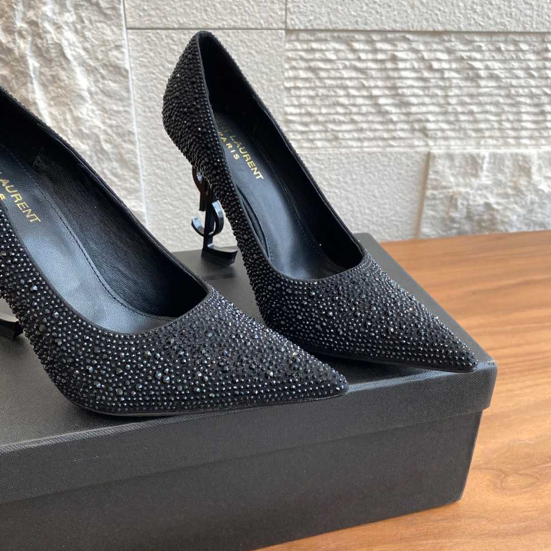 Saint Laurent Opyum Glitter Pumps - DopestKickz