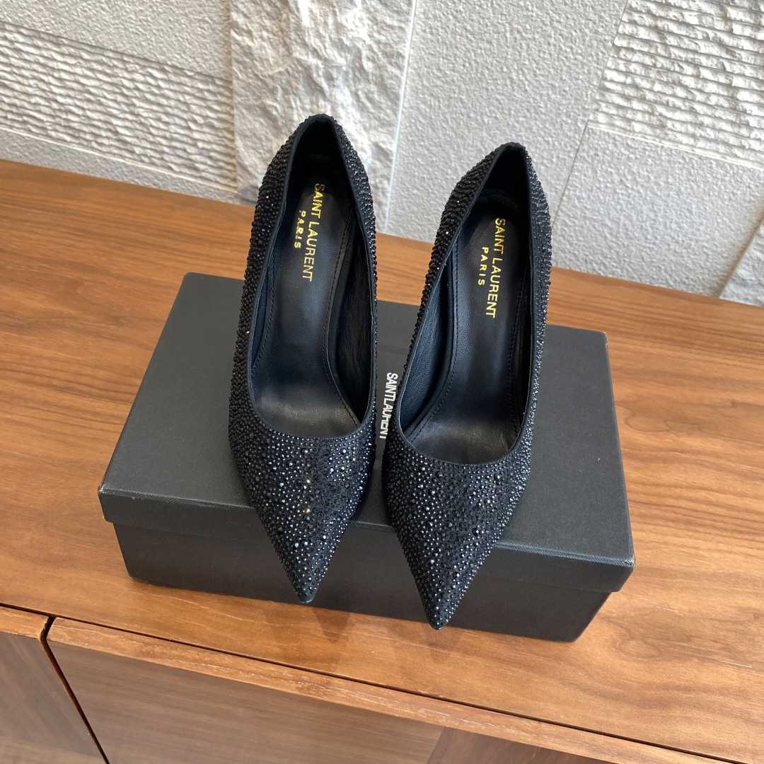 Saint Laurent Opyum Glitter Pumps - DopestKickz