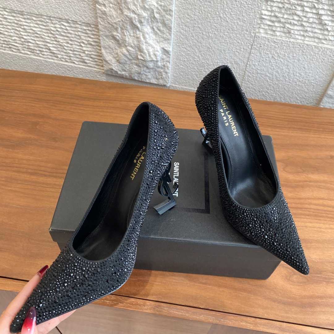 Saint Laurent Opyum Glitter Pumps - DopestKickz