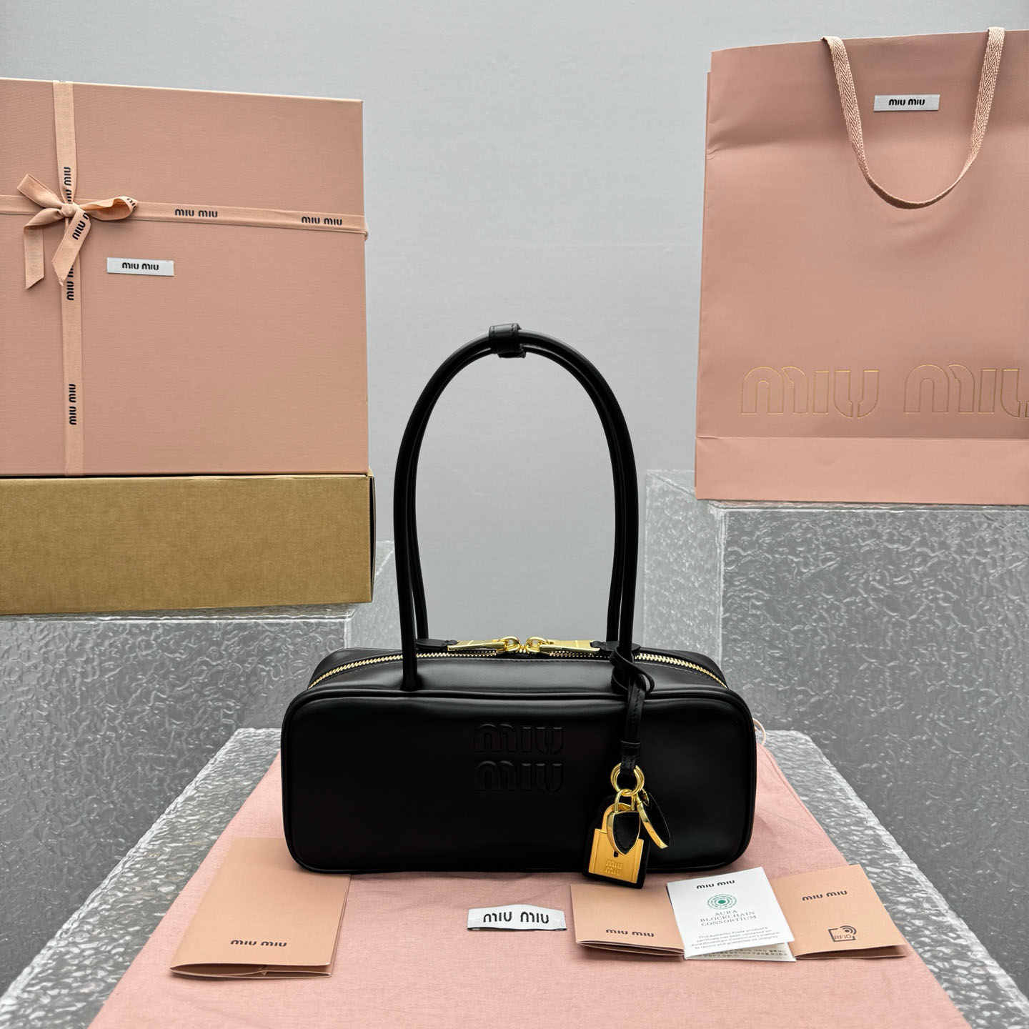 Miu Miu Beau Leather Bag - DopestKickz