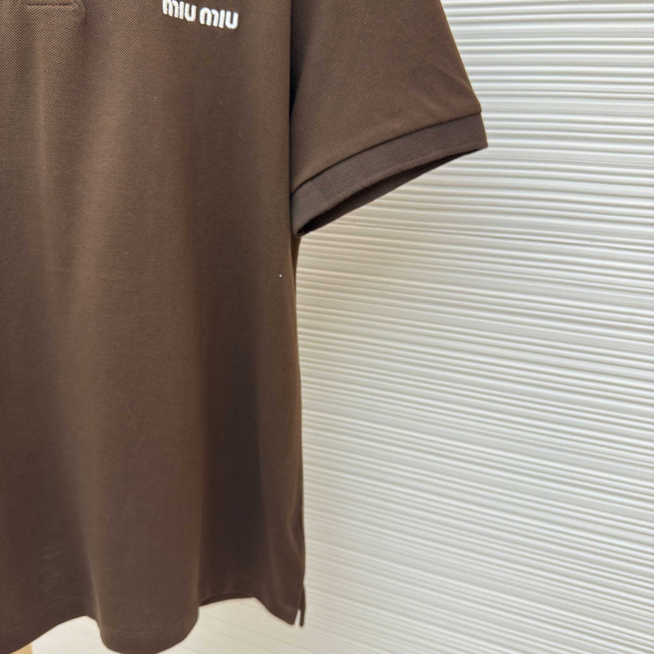 Miu Miu Cotton Piqué Polo Shirt - DopestKickz
