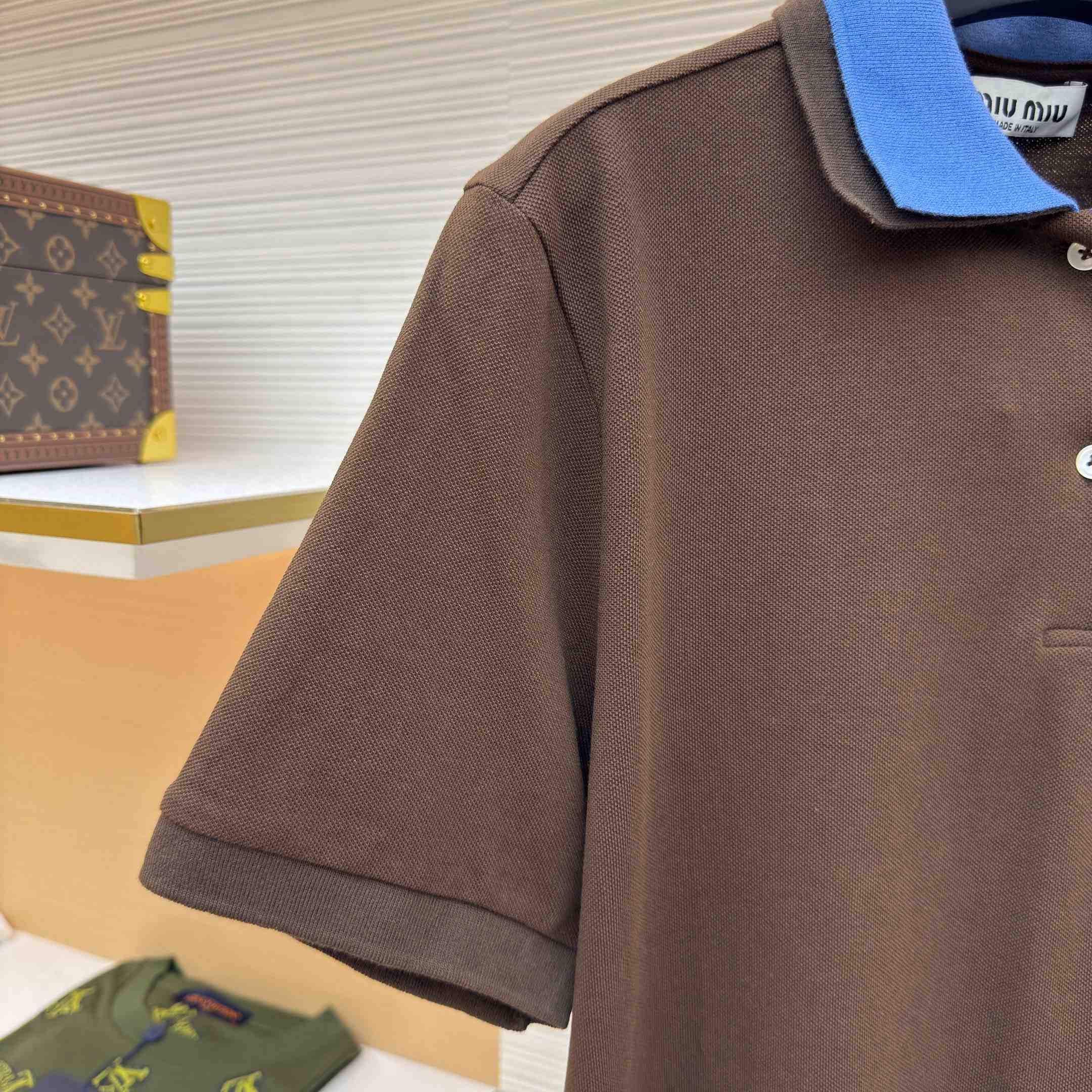 Miu Miu Cotton Piqué Polo Shirt - DopestKickz