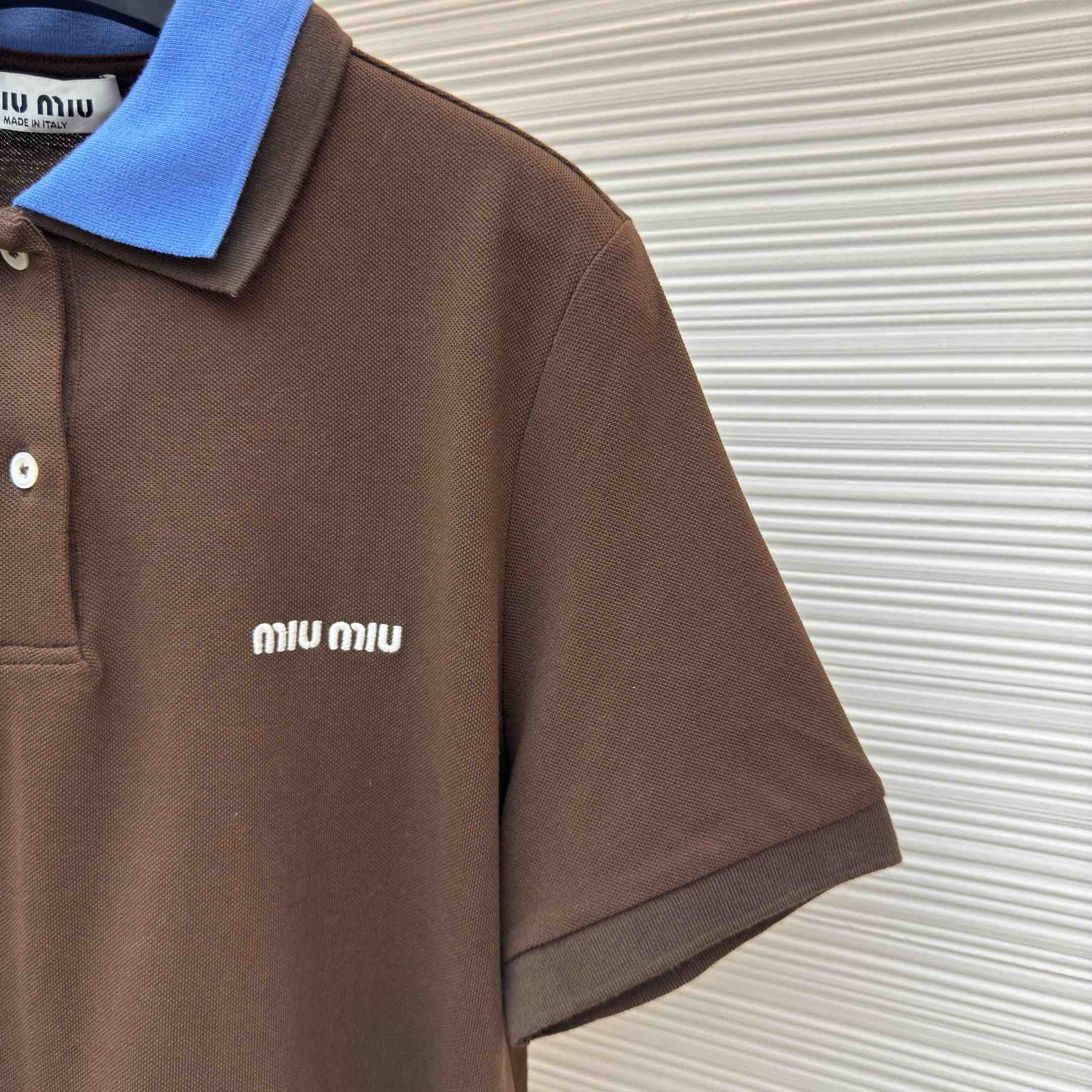 Miu Miu Cotton Piqué Polo Shirt - DopestKickz