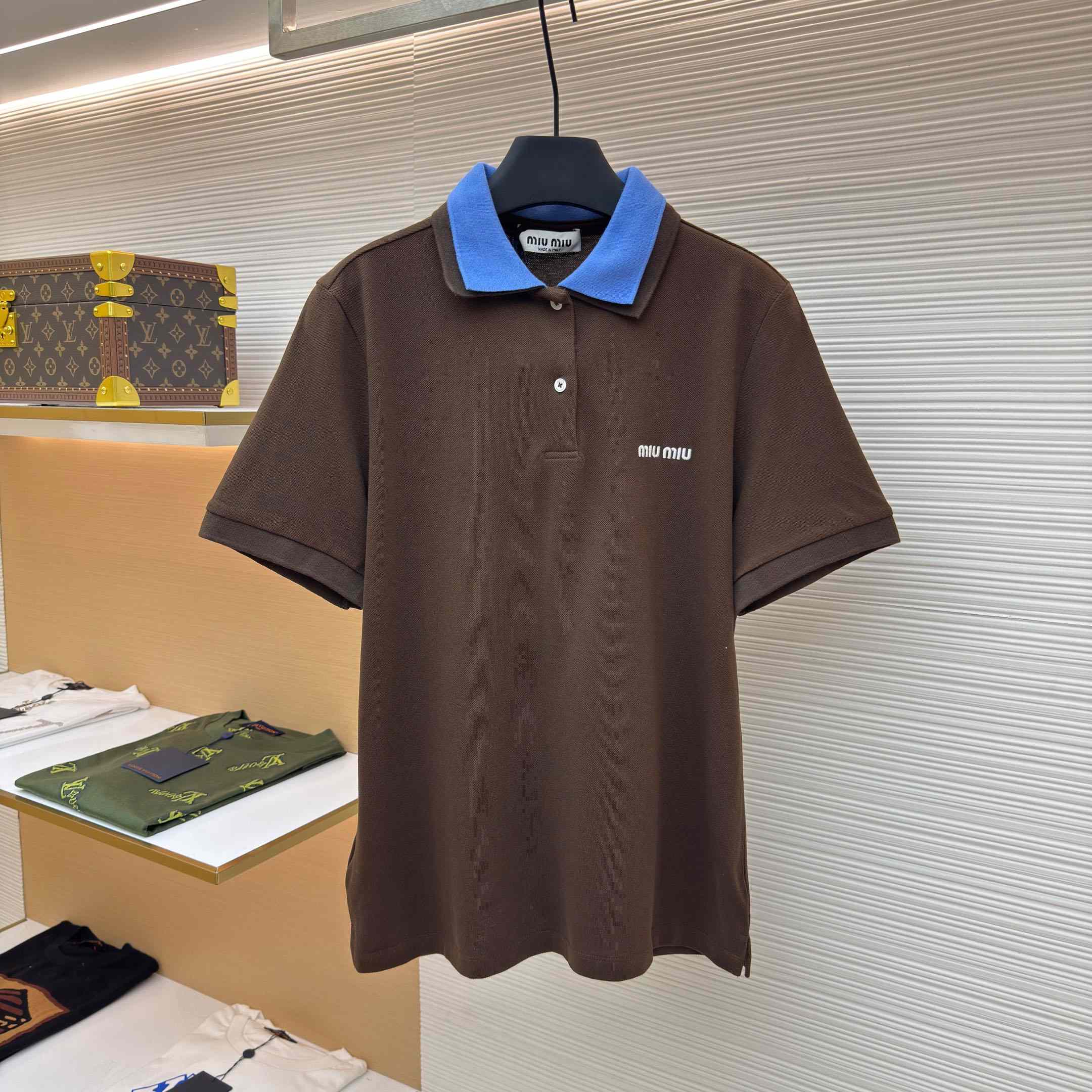 Miu Miu Cotton Piqué Polo Shirt - DopestKickz