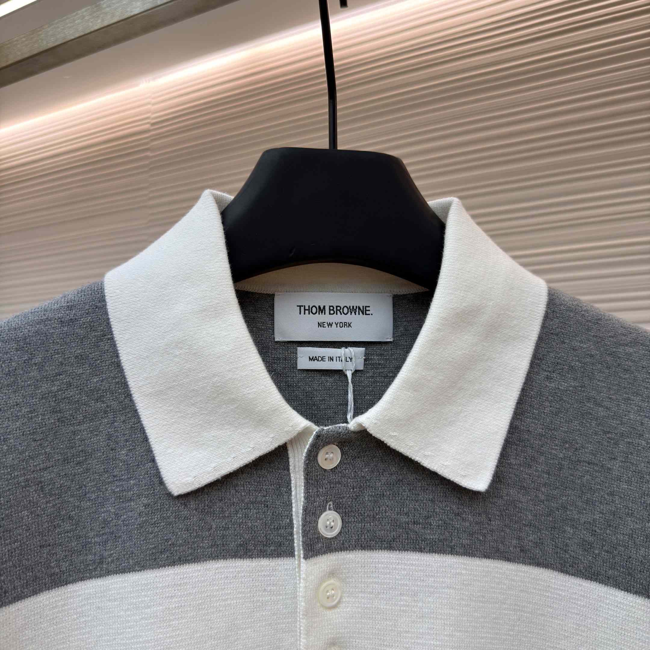 Thom Browne Striped Polo Shirt - DopestKickz