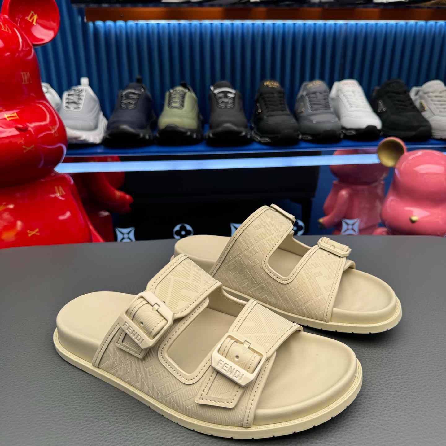 Fendi Feel Logo Sandals - DopestKickz