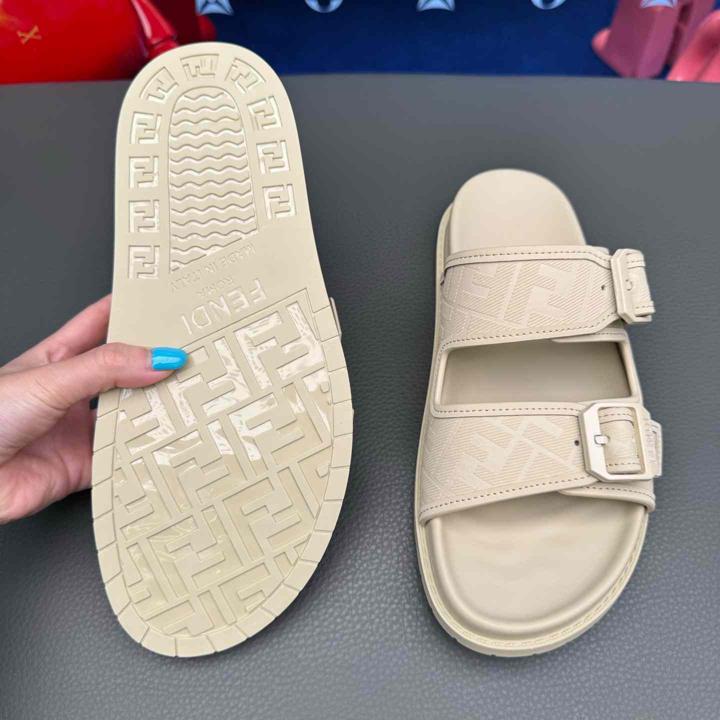Fendi Feel Logo Sandals - DopestKickz