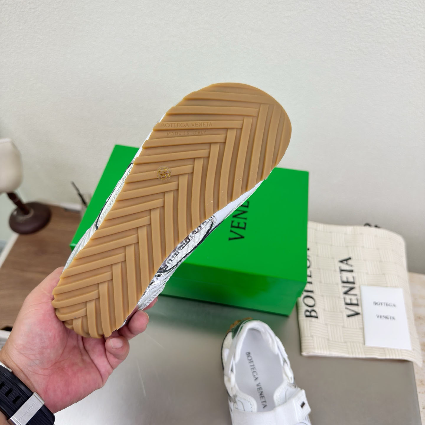 Bottega Veneta Orbit Flash Mary-Jane Sneaker - DopestKickz