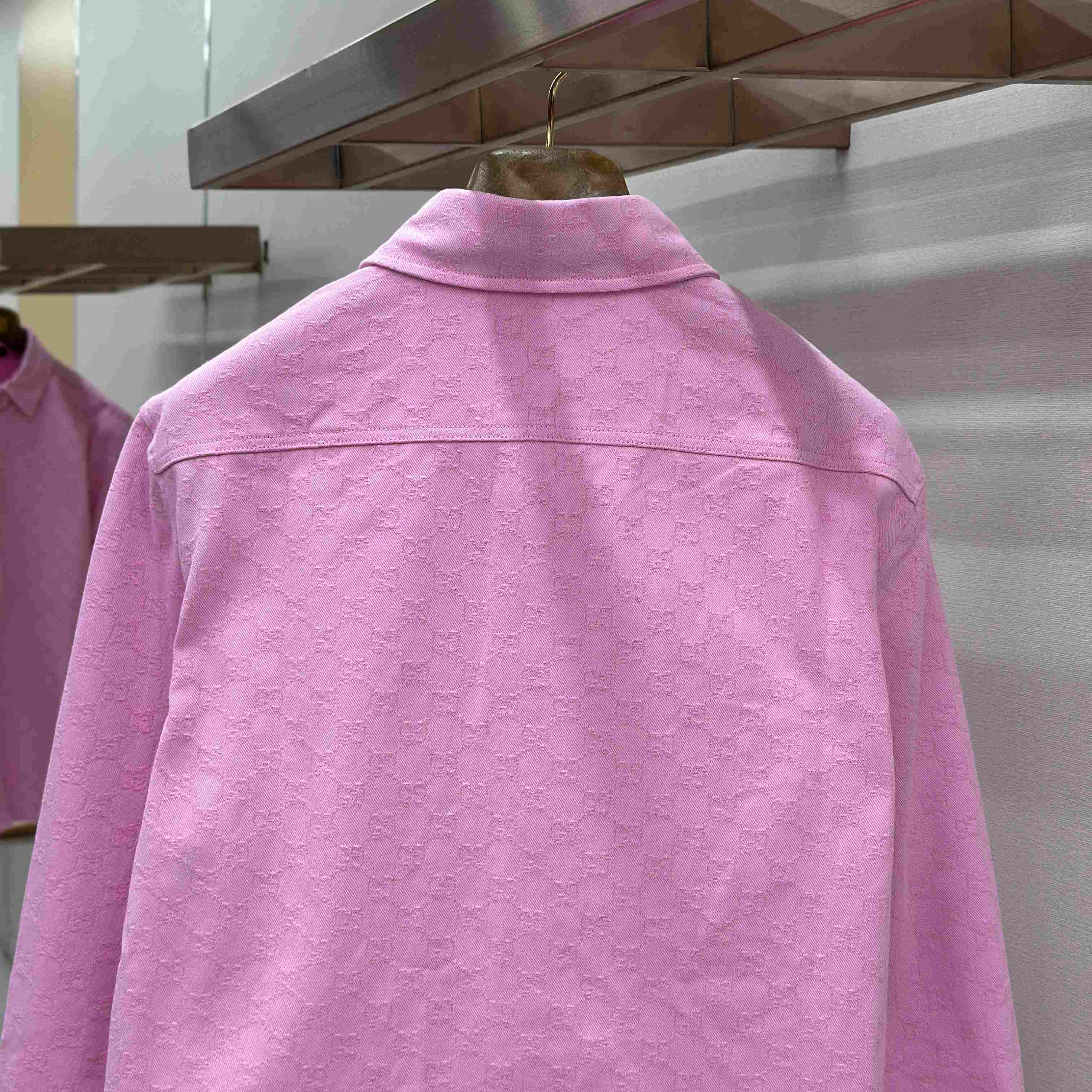 Gucci  Dyed GG Cotton Denim Jacquard Shirt - DopestKickz