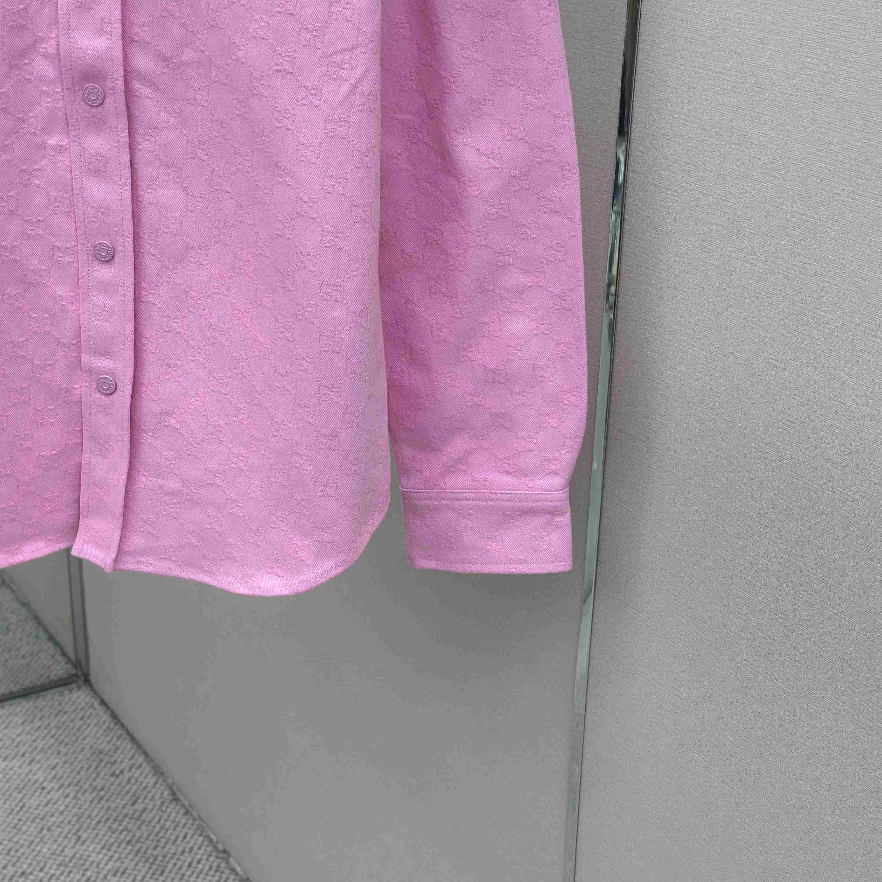 Gucci  Dyed GG Cotton Denim Jacquard Shirt - DopestKickz