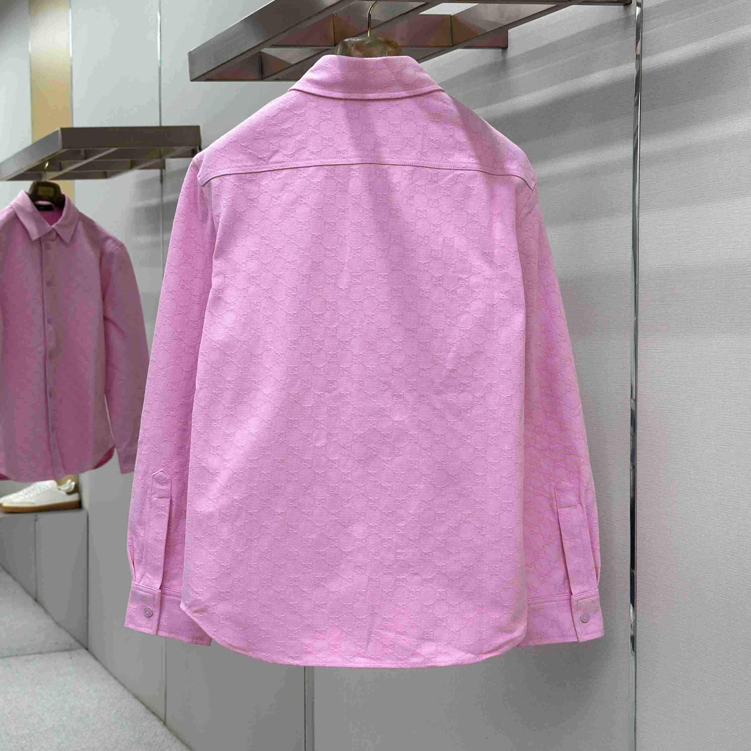 Gucci  Dyed GG Cotton Denim Jacquard Shirt - DopestKickz