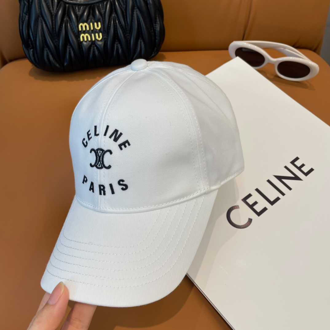 Celine Paris Triomphe Embroidered Baseball Cap  - DopestKickz