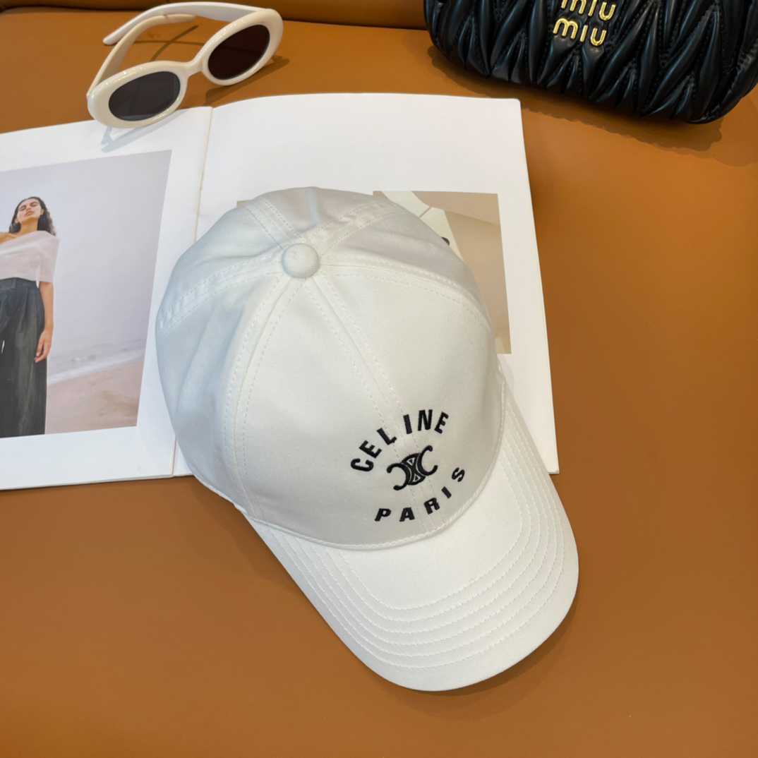 Celine Paris Triomphe Embroidered Baseball Cap  - DopestKickz