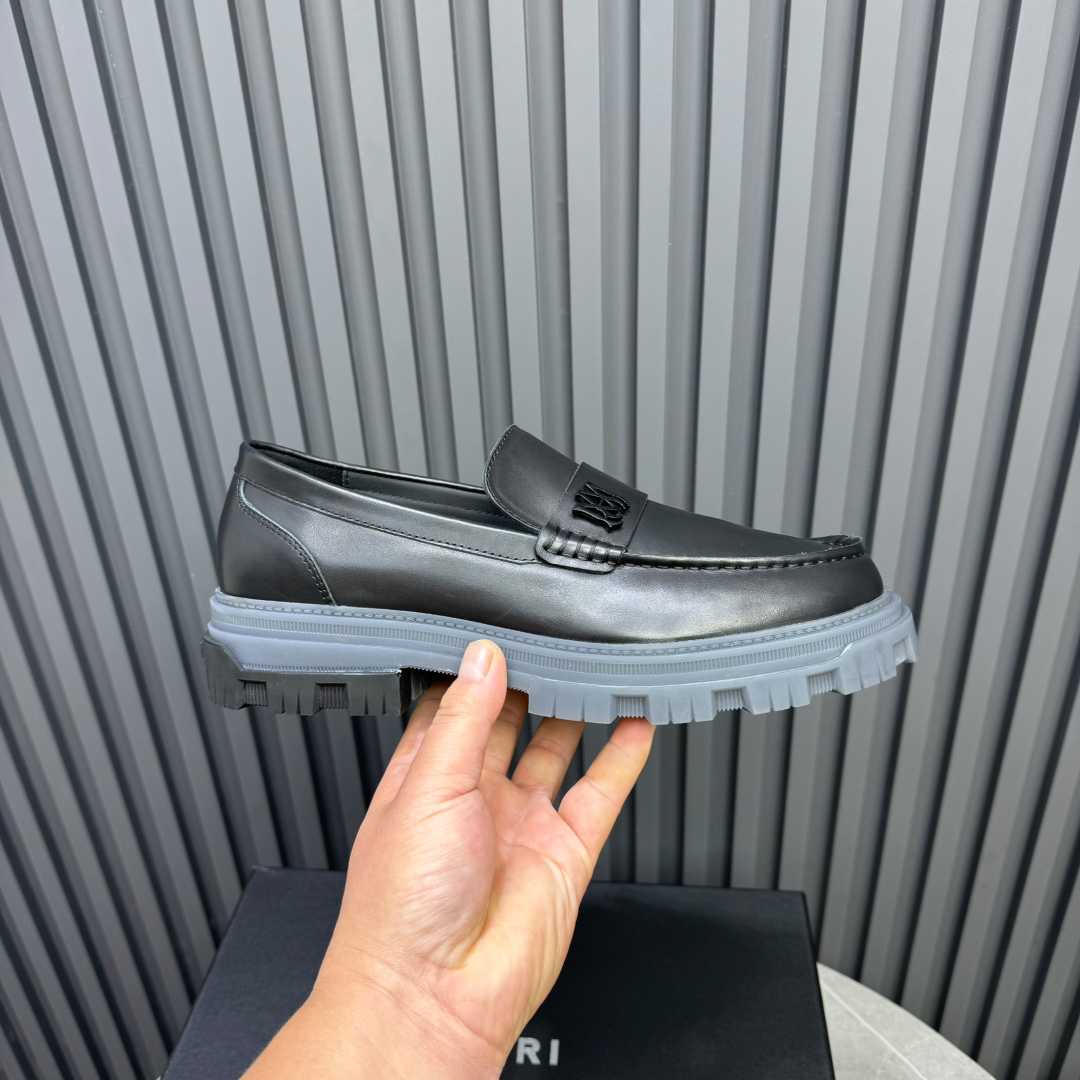 Amiri Black Military Slip-On Loafers - DopestKickz