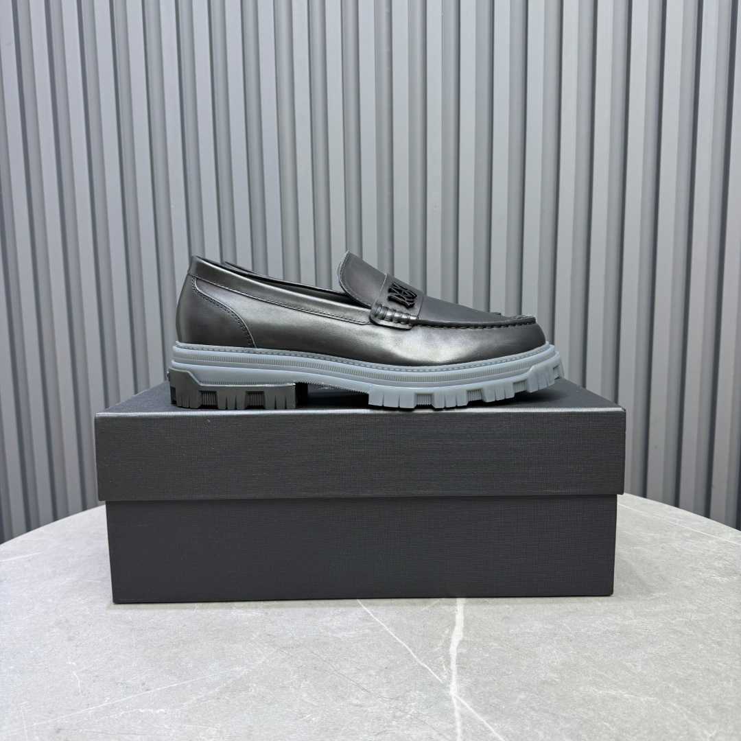Amiri Black Military Slip-On Loafers - DopestKickz