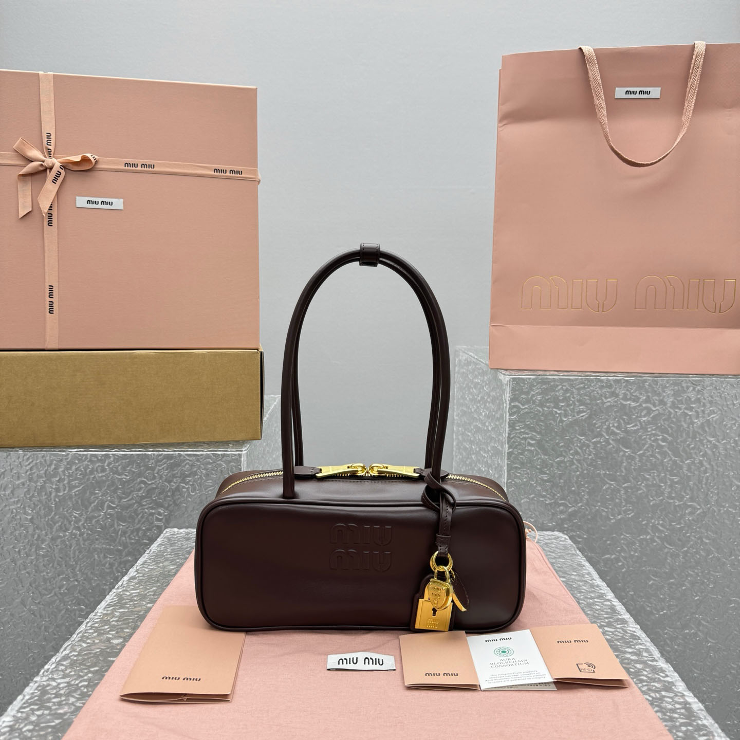 Miu Miu Beau Leather Bag - DopestKickz