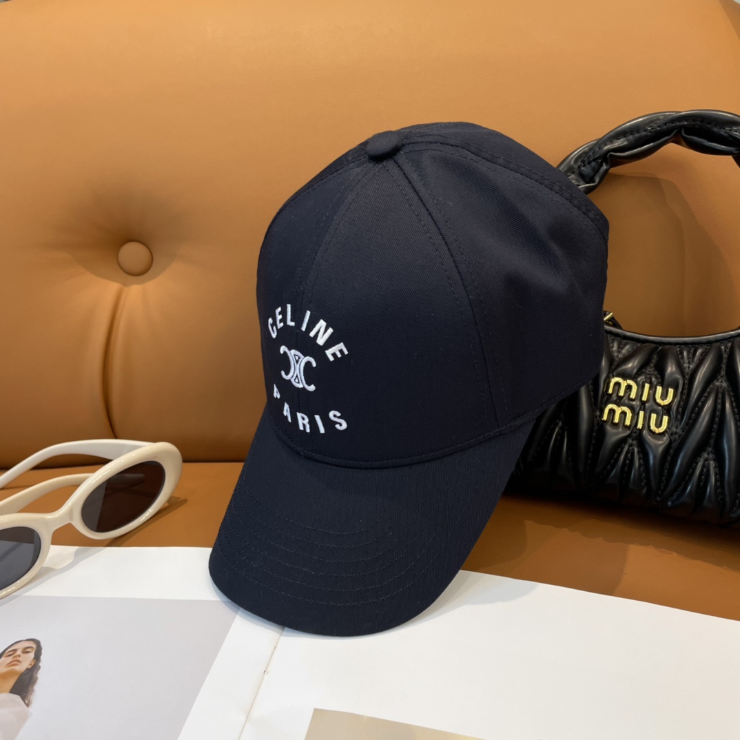 Celine Paris Triomphe Embroidered Baseball Cap  - DopestKickz