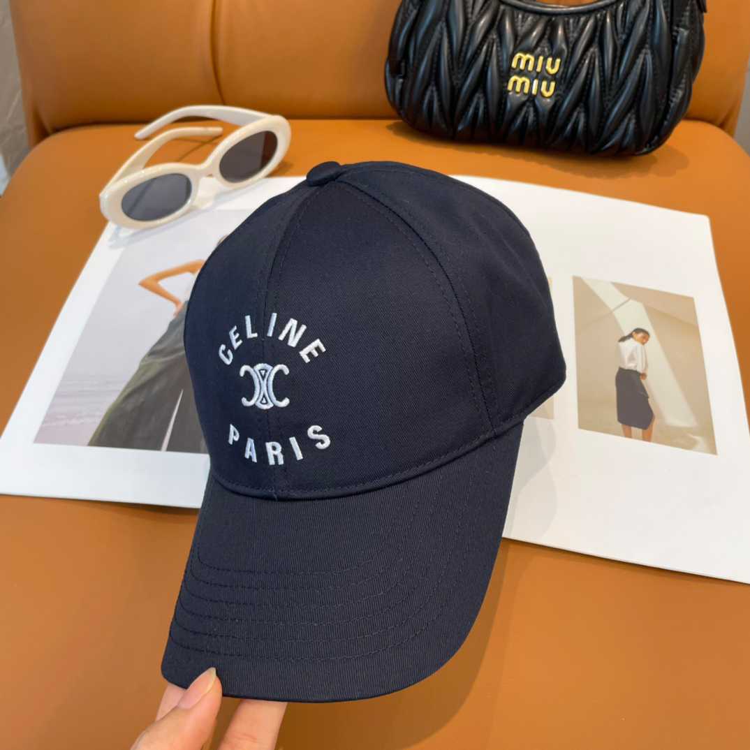 Celine Paris Triomphe Embroidered Baseball Cap  - DopestKickz