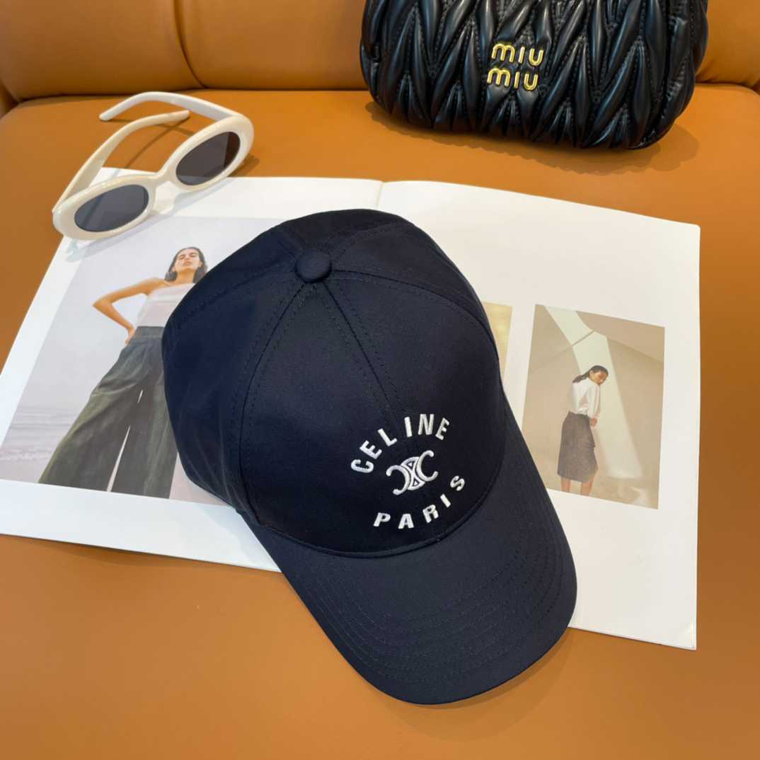 Celine Paris Triomphe Embroidered Baseball Cap  - DopestKickz