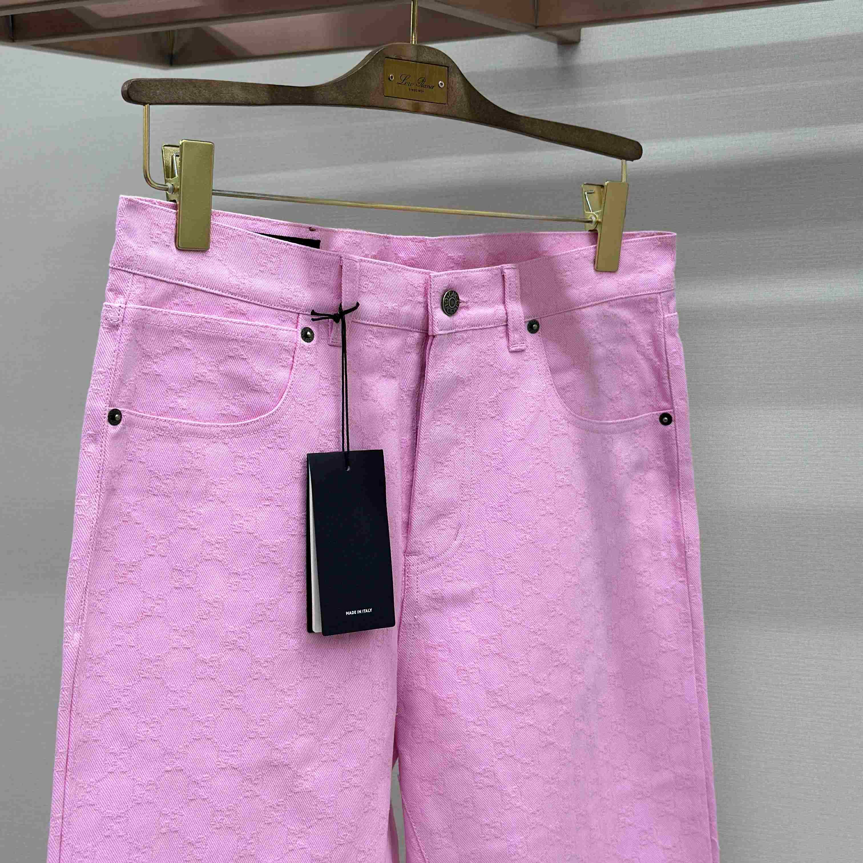 Gucci GG Cotton Denim Jacquard Pants - DopestKickz