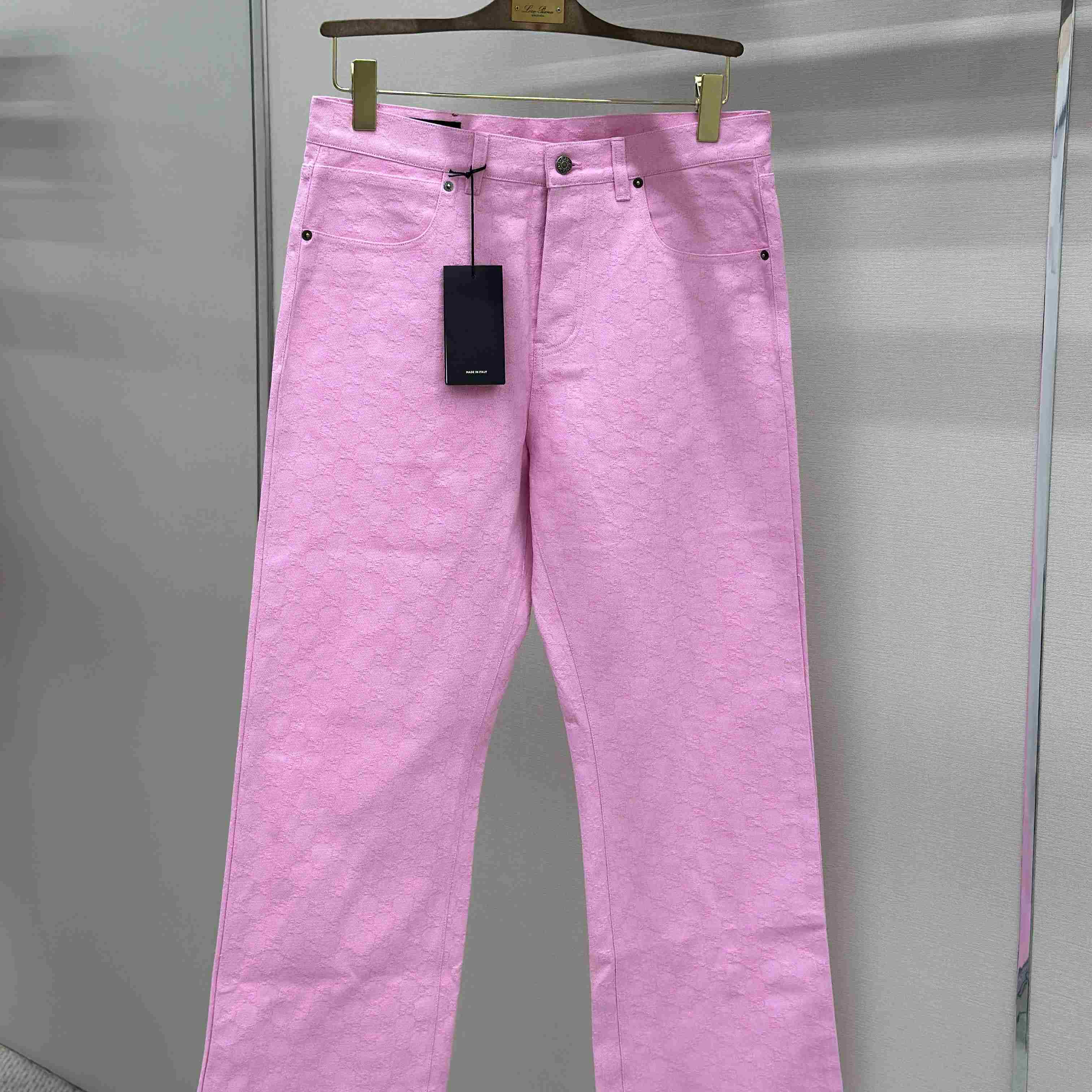 Gucci GG Cotton Denim Jacquard Pants - DopestKickz