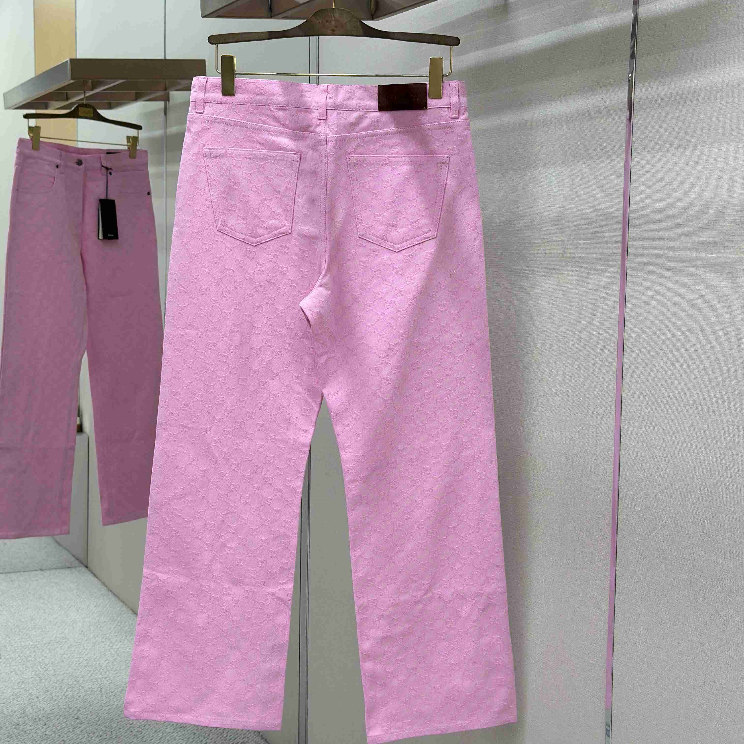 Gucci GG Cotton Denim Jacquard Pants - DopestKickz