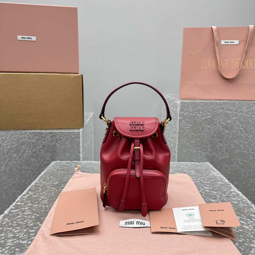 Miu Miu  Leather Mini-Backpack - DopestKickz